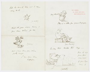 Brief an die Enkelin des Künstlers Angela Thirkell von Edward Burne Jones