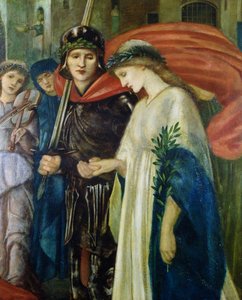 St. Georg und der Drache: Nr. 7 Die Rückkehr (Detail) von Edward Burne Jones