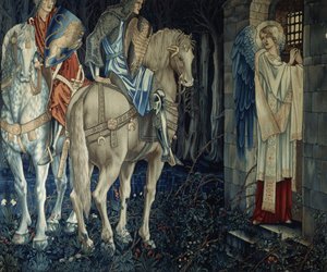Das Scheitern von Sir Gawain und Sir Ewain, den Heiligen Gral zu erreichen von Edward Burne Jones