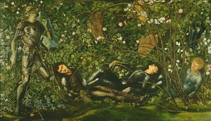 Die Ritter und die Dornröschen, 1869 von Edward Burne Jones