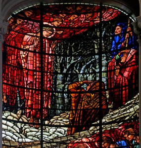 Die Geburt Christi und die Verkündigung an die Hirten, 1885-1897 (Buntglas)
