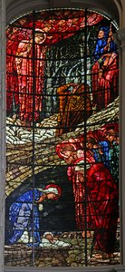 Die Geburt Christi und die Verkündigung an die Hirten, 1885-1897 (Buntglas)