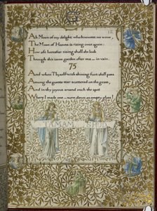 (Ganzes Folio) Die Rubaiyat von Omar Khayyam, Verse 74 - 75 von Edward Coley and Morris William Burne Jones