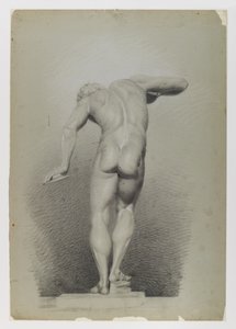 Aktstudie, um 1848 von Edward Docker