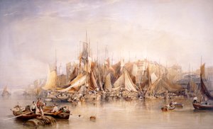 Billingsgate, Erster Tag der Austern, Früher Morgen von Edward Duncan