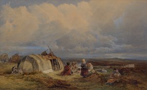 Zigeunerlager, ca. 1863 von Edward Duncan
