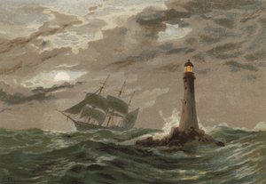 Mondlicht, Eddystone-Leuchtturm von Edward Duncan