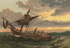 Sonnenuntergang auf See, Das verlassene Schiff