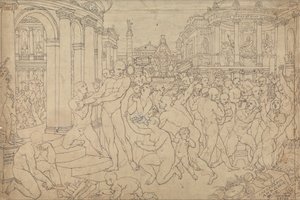 Große Studie für St. Paul in Ephesus von Edward Francis Burney