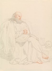 Der heilige Hieronymus beim Meditieren von Edward Francis Burney