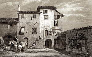 Residenz von Lord Byron 1811 von Edward Francis Finden