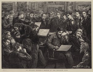 Ein Künstlerabend, eine Skizze im Hogarth Club