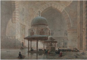 Innenraum der Moschee-Madrassa des Sultan Hassan in Kairo
