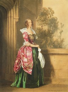 Eine Dame in ihrem Kostüm beim Eglington-Turnier, 1839 von Edward Henry Corbould