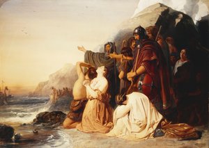 Die Briten beklagen die Abreise der letzten römischen Legion, 1843