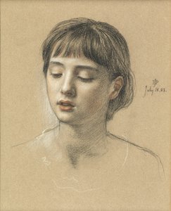 Kopf eines Mädchens, 1883 von Edward John Poynter