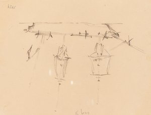 Ein Segelschiff [verso] von Edward Lear