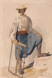 Griechischer Holzfäller, 13. Juni 1856 von Edward Lear