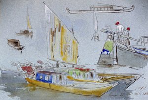 Studien von venezianischen Booten