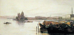 Die Kirche Santa Maria della Salute, Venedig von Edward Lear
