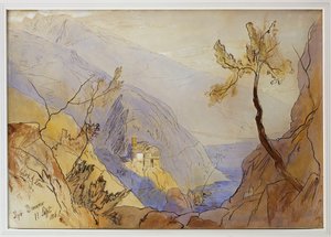 Das Kloster des Heiligen Dionysius, Berg Athos, 11. September 1856