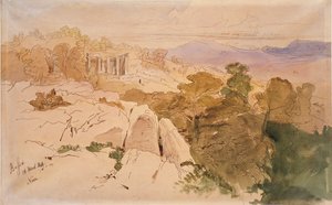 Der Tempel des Apollo in Bassae, Griechenland, 1849 von Edward Lear