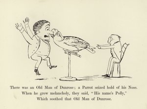 Es war ein alter Mann aus Dunrose; ein Papagei packte seine Nase von Edward Lear