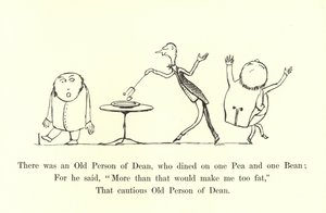 Es war ein alter Mann aus Dean, der aß eine Erbse und eine Bohne von Edward Lear