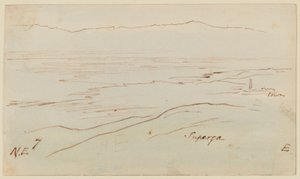 Ansicht von Turin mit Superga von Edward Lear
