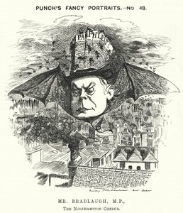Charles Bradlaugh, englischer liberaler Politiker und Atheist (Karikatur) von Edward Linley (after) Sambourne