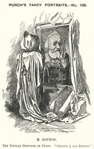 Punch-Karikatur: Charles Gounod, französischer Komponist (Stich) von Edward Linley (after) Sambourne