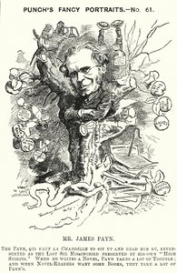 Punch-Karikatur: James Payn, englischer Romanautor