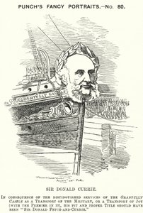 Karikatur: Sir Donald Currie, schottischer Reeder, Politiker und Philanthrop (Gravur) von Edward Linley (after) Sambourne