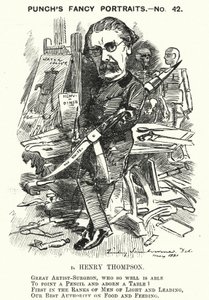 Sir Henry Thompson, englischer Chirurg (Karikatur) von Edward Linley (after) Sambourne