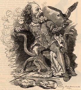 Karikatur von Alfred Tennyson (1809-1893), englischer Dichter von Edward Linley Sambourne