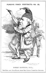 Robert Browning, englischer Dichter und Dramatiker, 1882 von Edward Linley Sambourne