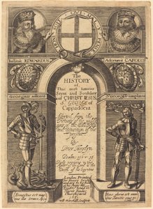 Frontispiz für Peter Heylyns "Die Geschichte von St. Georg von Kappadokien"