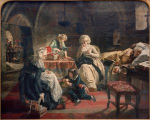 Die französische Königsfamilie im Gefängnis des Temple