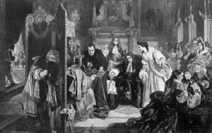 König Jakob II. 1633-1701 erhält Nachricht von der Landung des Prinzen von Oranien, 1890 von Edward Matthew Ward