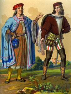 Ein englischer Höfling von 1450 und ein englischer Gentleman von 1500, 1849