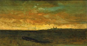 Sonnenuntergangsszene, ca. 1875-1885 von Edward Mitchell Bannister