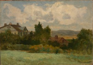Ohne Titel (Häuser und Bäume)