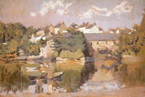 Gebäude an einem Fluss, 1923-1943
