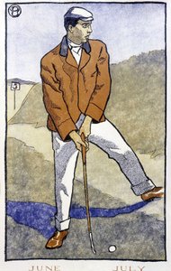 Golfspieler - in „Golfkalender“ von Edward Penfield von Edward Penfield