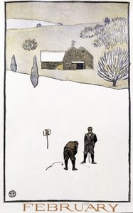 Golf im Schnee - in „Golf Calendar“ von Edward Penfield von Edward Penfield