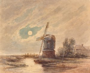 Landschaft mit Windmühle von Edward Pretty
