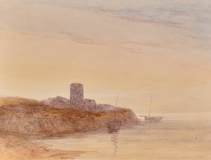 Meereslandschaft mit Turm