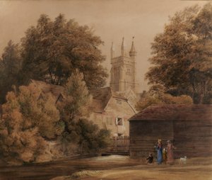 Ansicht in der Nähe von Winchester (Kathedrale im Hintergrund)