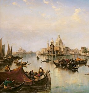 Das Bacino di San Marco, Blick auf die Mündung des Canal Grande (Detail) von Edward Pritchett