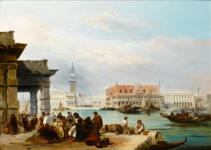 Der Mollo von der Dogana, Venedig von Edward Pritchett